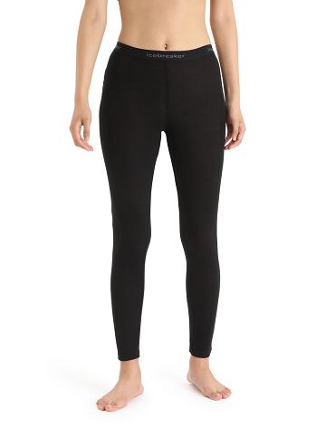 Icebreaker Merino 175 Everyday Thermal Leggings Naisten Base Layers Mustat | FI 1900NWYB